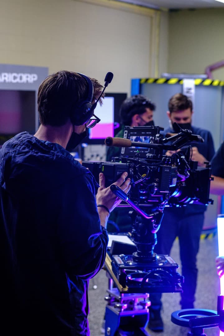 Behind the scenes photo 77 from Clone Cops production showing crew prepare for a scene in clone cops